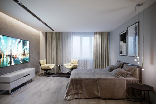 Двухкомнатная квартира в стиле хайтек лайт. 01