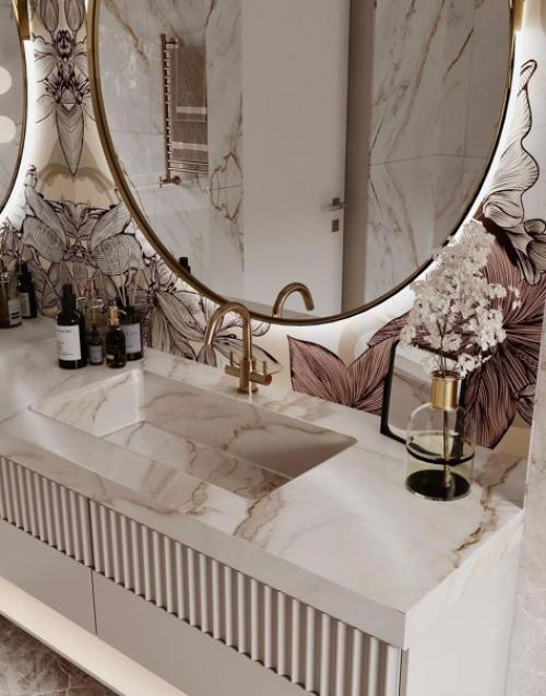 Роскошное оформление ванной комнаты. 04