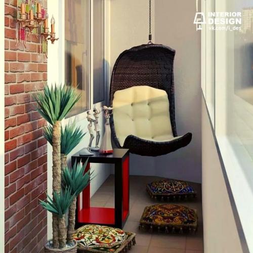 Подвесное кресло в интерьере. 08
