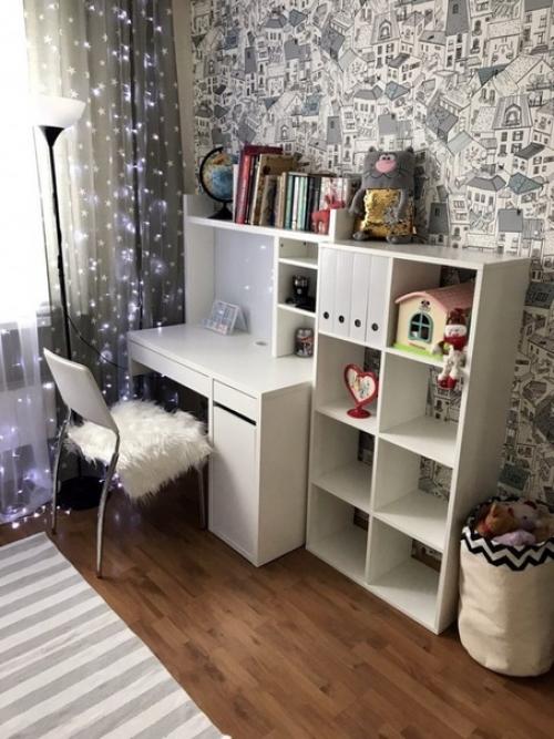 Сдеалали вот такую стильную детскую для наших дочурок (7 и 8 лет). 01