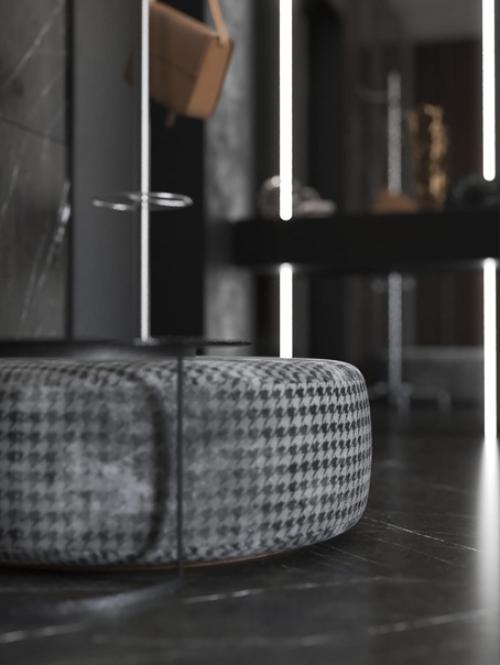 Интересный интерьер. В тёмных тонах. 02