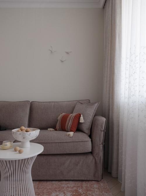 Интерьер однокомнатной квартиры 41, 1 м 2 (44, 2 м 2 с балконом) в ЖК западная резиденция в Ростове-на-дону. 09