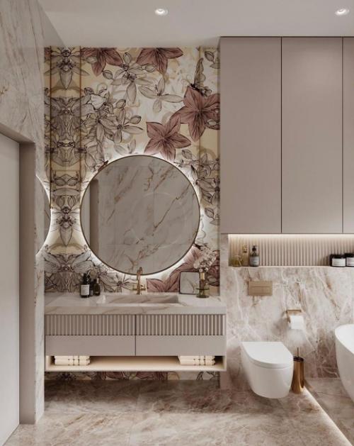 Роскошное оформление ванной комнаты. 03