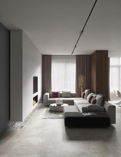 Интерьер гостиной студии в стиле ом. 06