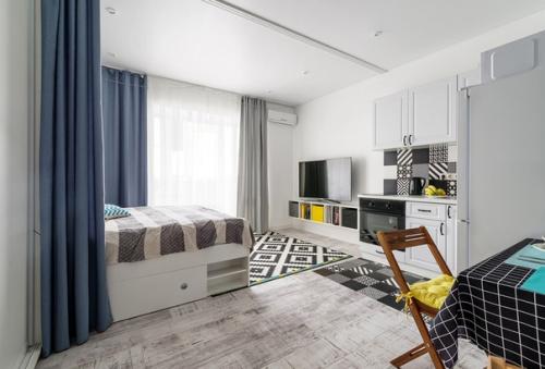 Интерьер квартиры - студии 32 м в скандинавском стиле. 04