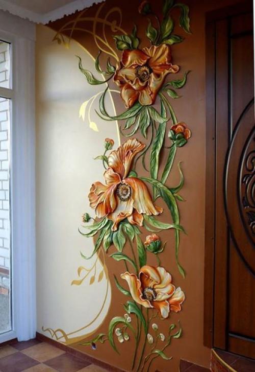 Настенные барельефы в интерьере квартиры или загородного дома. 08