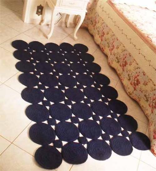 Коврики из круглых мотивов - идеи и схемы. 01