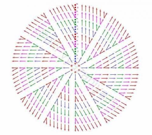 Коврики из круглых мотивов - идеи и схемы. 04