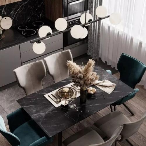 Интерьер кухни - гостиной площадью 25 кв. 02