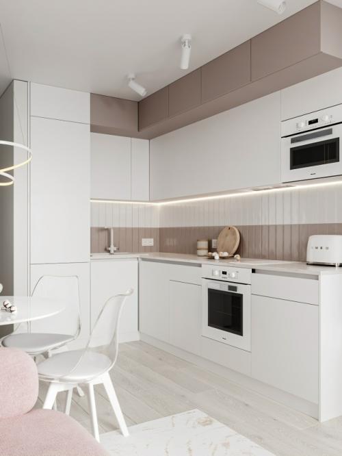 Светлый проект 1-комнатной квартиры 34 м 2 (36, 7 м 2 с лоджией. 04