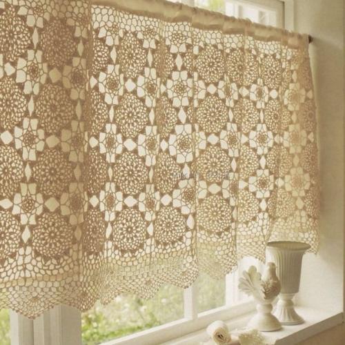 Вязаные шторы.  Ли им место в современном интерьере есть. 08