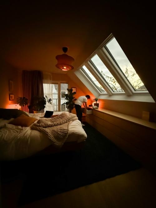 Что-то есть особенное в спальнях под самой крышей.  