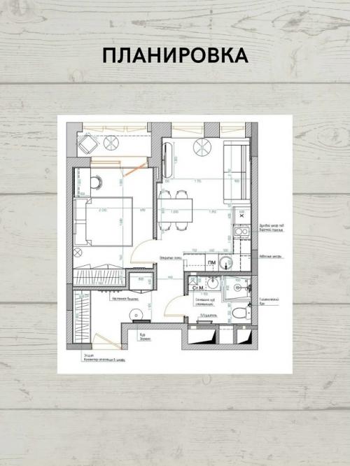 Квартира для студентки: уютный и продуманный интерьер 37 кв. 09