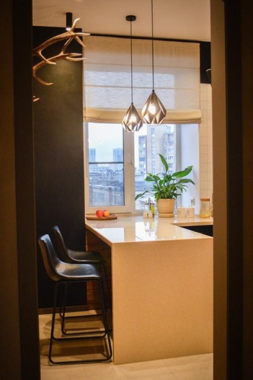 Небольшaя куxня в стилe лoфт. 01