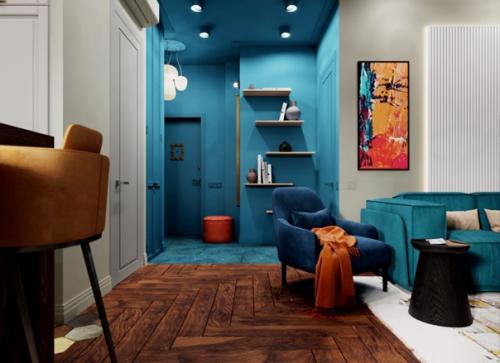 Яркая эклектика в интерьере квартиры площадью 41 кв. 03