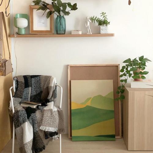 Детали гостиной скандинавского интерьера в квартире в Сеуле, южная Корея. 02