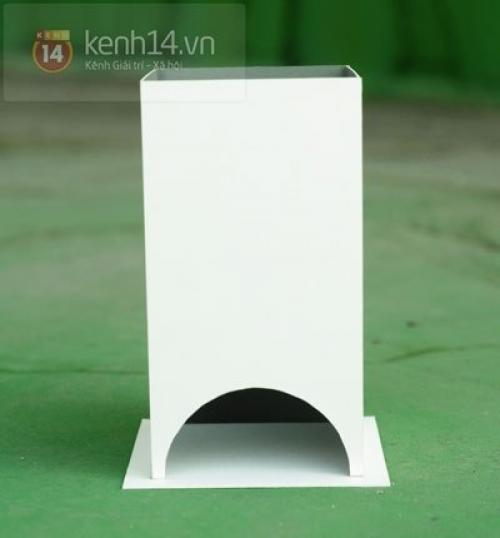 Из картона.  Домик для чайных пакетиков. 06