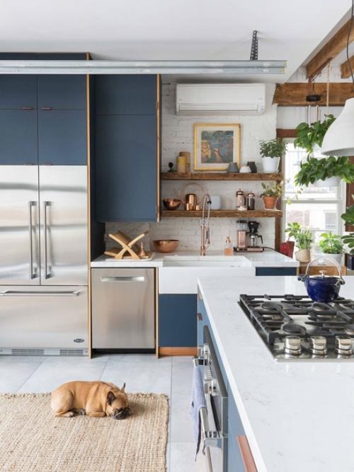 Мы выбираем дизайн кухонного фартука: обзор фартука из белого кирпича с грубой текстурой. 05