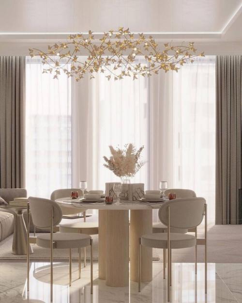 Роскошный интерьер в современном стиле элегантность и изысканность сочетает. 02