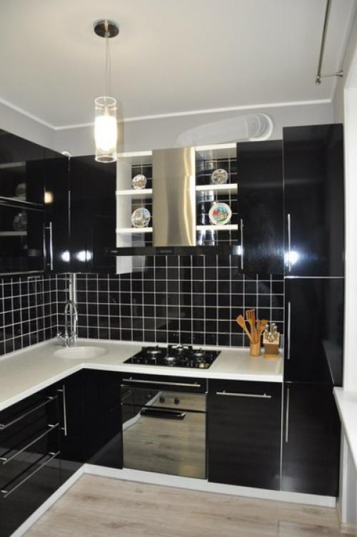 Дизайн чёрной кухни? 01