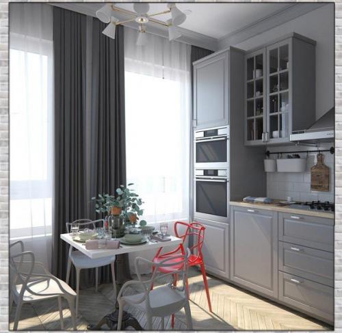 Интерьер студии. С грамотной планировкой. 01