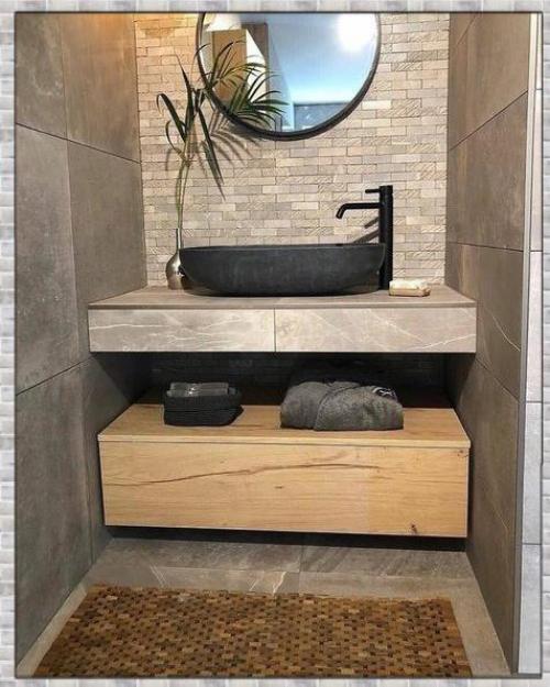 Два варианта оформления ванной комнаты. 08