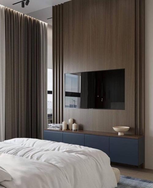 Кадры интерьера кухни - гостиной, спальни и сан. 04