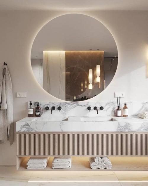 Ванная комната в светлых тонах для проекта в бад - эссене. 01