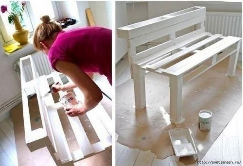 Уютный диванчик из деревянного поддона? 06