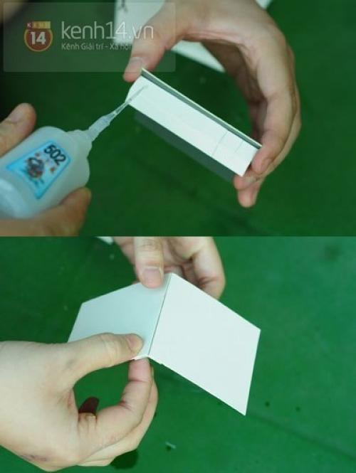 Из картона.  Домик для чайных пакетиков. 07