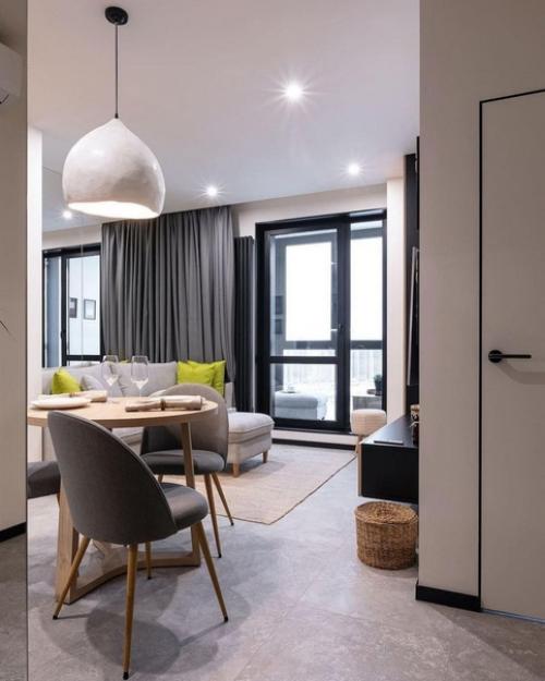 Квартира 43 м 2 в стиле минимализм с элементами Wabi Sabi. 04