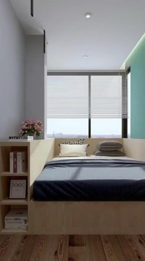 Дизайн интерьера небольшой спальни. 01