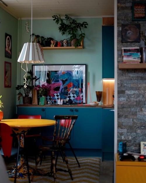 Небольшая яркая кухня в Финляндии. 03