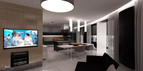 Дизайн интерьера квартиры выполнен в современном минималистичном стиле. 01