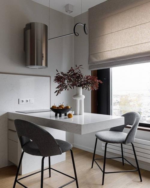 Анна Богачева оформила квартиру для молодой девушки в современном ЖК Береговой с видом на Москва - реку. 07