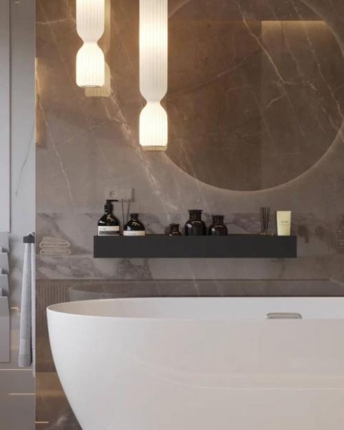 Ванная комната в светлых тонах для проекта в бад - эссене. 08