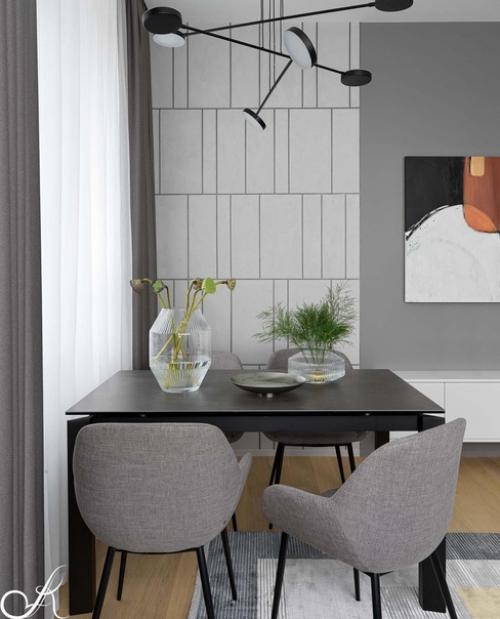 Кухня с гостиной в одно пространство объединена. 08