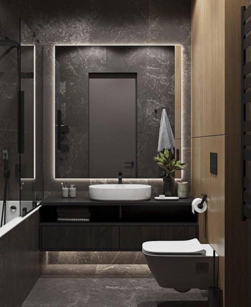 Кадры интерьера кухни - гостиной, спальни и сан. 06