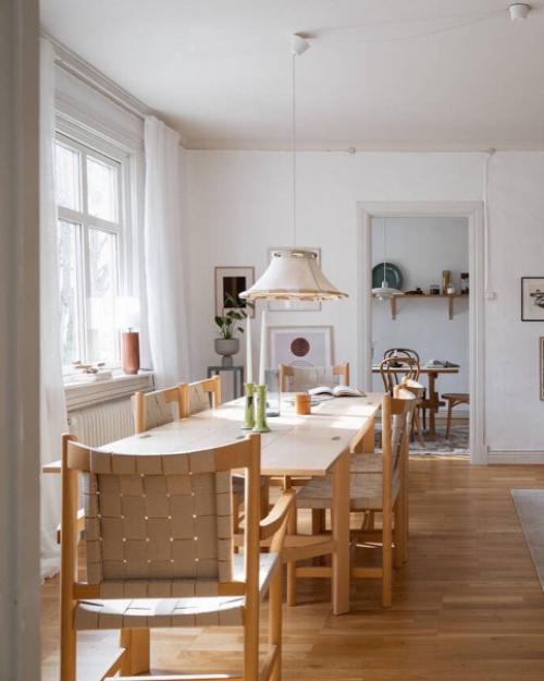 Светлая квартира с винтажной мебелью и библиотекой в центре венерсборга, Швеция. 04