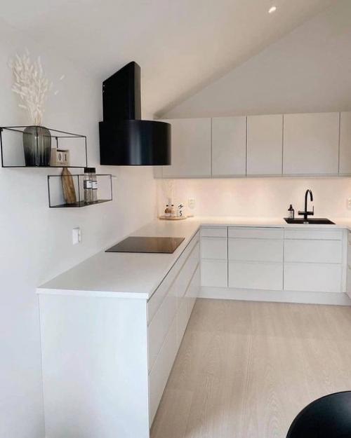 Оптимальное сочетание функциональности и красоты в проекте компактной кухонной зоны в общем интерьере кухни - гостиной площадью 16 кв. 03