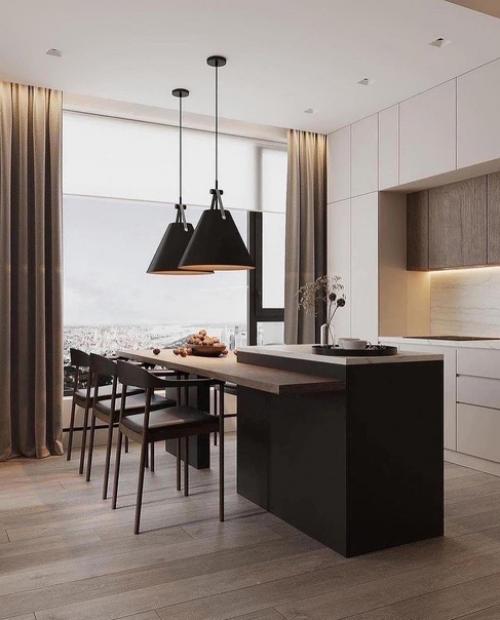 Предлагаю насладиться интереснейшим дизайн - проектом кухни, на мой скромный взгляд интерьер просто. 01