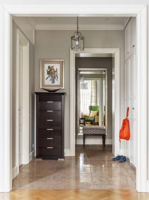 Потрясающая трешка в сталинке в стиле современной классики. 08