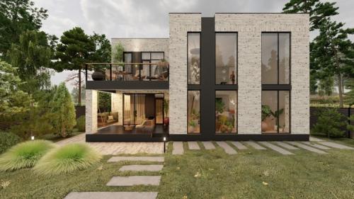 Проект дома с плоской кровлей от Yohome в Вологде. 06