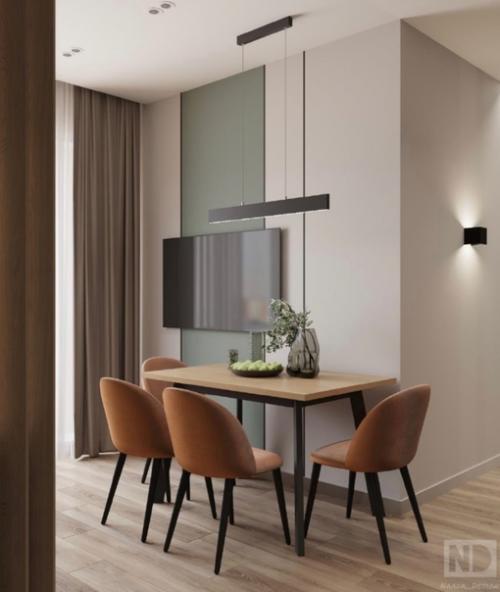 Магический интерьер кухни гостиной в квартире, которая полностью утверждена и. 04