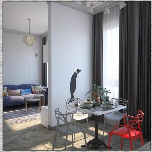 Интерьер студии. С грамотной планировкой. 02