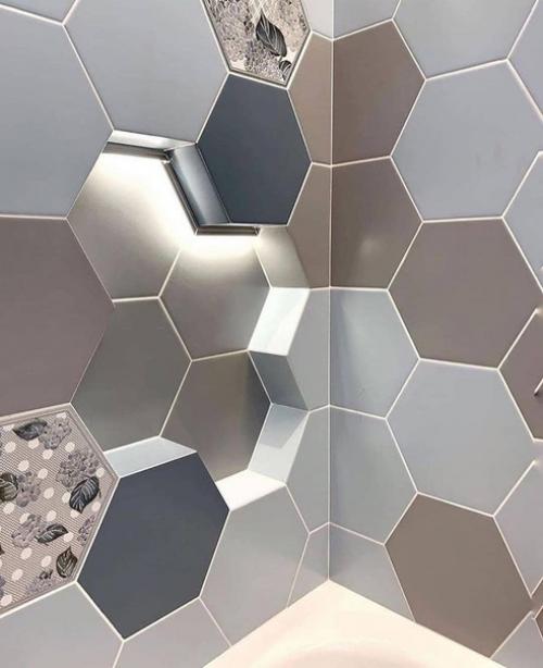 Проект ванной комнаты в холодной цветовой гамме. 09