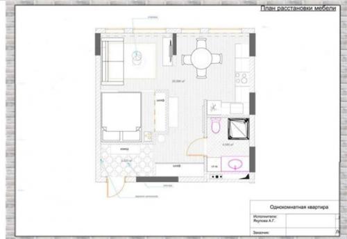 Интерьер студии. С грамотной планировкой. 09