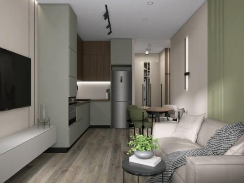 Проект 1-комнатной квартиры 42 м 2 в ЖК аквилон митино в Москве. 01