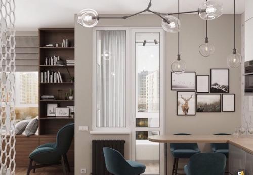 Дизайн - проект квартиры - студии, 38 кв. 02