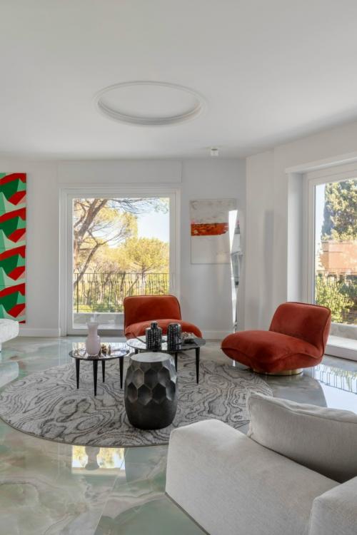 Квартира в Риме: цвета долины тибра и коллекция современного искусства.

